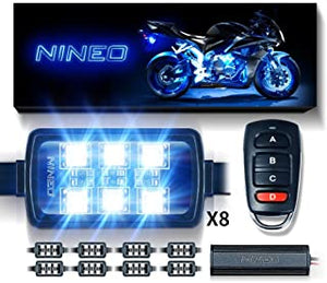 NINEO RGB LED Strip Lights Kit Multi-Color Neon w/Remote Controller Compatible with ATV UTV Cruiser Harley Davidson